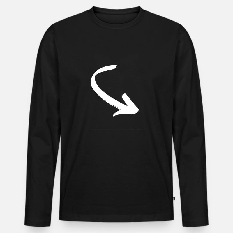 Pfeil Geschenkidee Zeichen Kreis Idee Bogen - Männer Premium Bio Langarmshirt - Schwarz