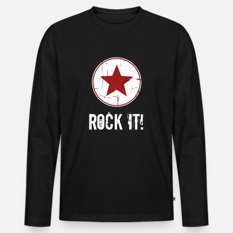 Rock It! Punk Rock Geschenk - Männer Premium Bio Langarmshirt - Schwarz