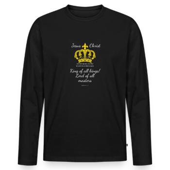 Jesus Christ,Jesus Christ,Jesus Christ,Jesus - Men's Premium Organic Long Sleeve Shirt - black - Front - Nico (187cm)