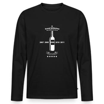 2009 - T-shirt manches longues Premium bio Homme - noir - Devant - Nico (187cm)