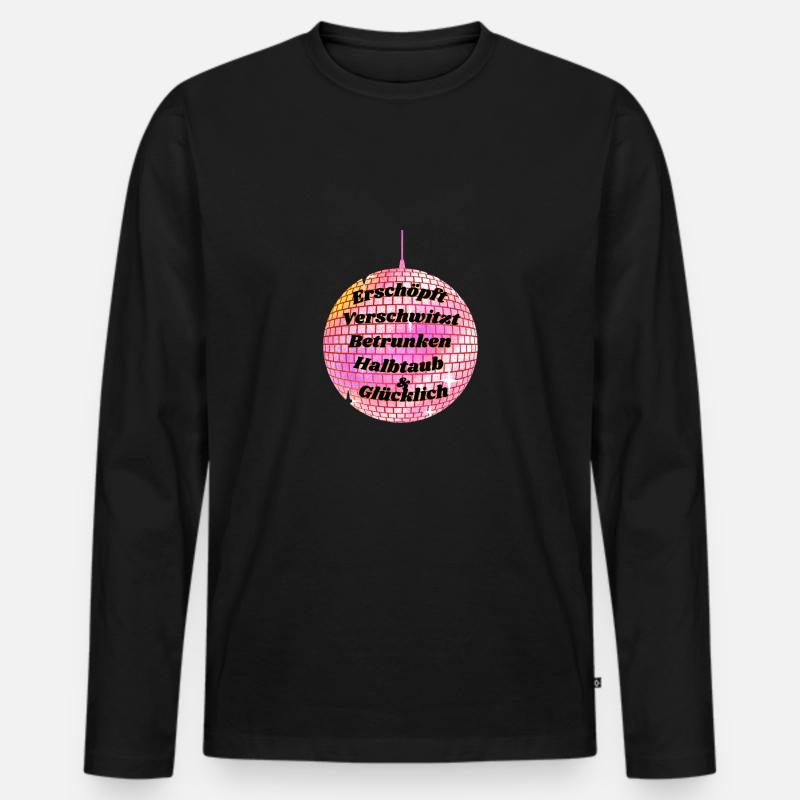 Festival - Männer Premium Bio Langarmshirt - Schwarz