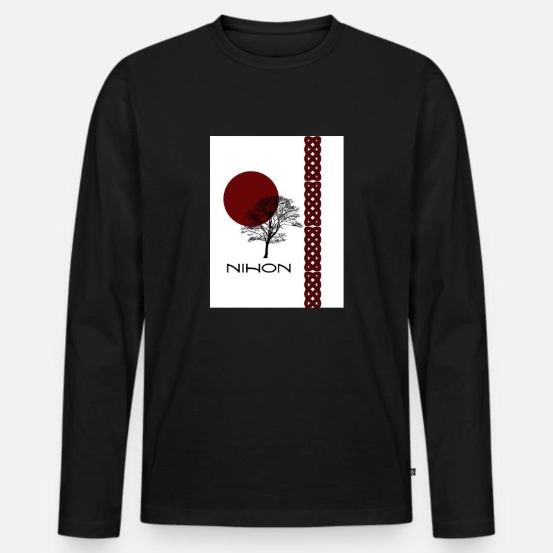 Nihontree - Men's Premium Organic Long Sleeve Shirt - black