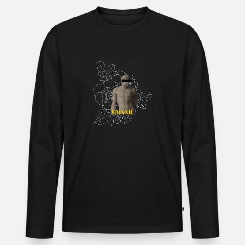 Adonis in 2022 - Männer Premium Bio Langarmshirt - Schwarz