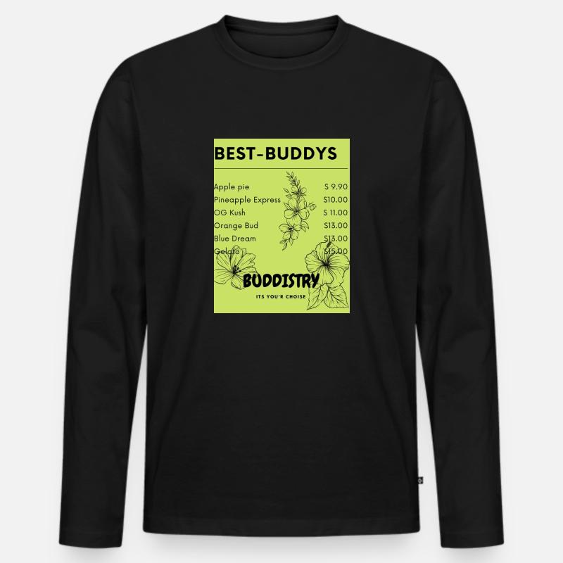 YOUR BUDDYS MENU - Männer Premium Bio Langarmshirt - Schwarz