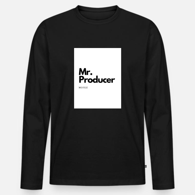 Mr Producer - Männer Premium Bio Langarmshirt - Schwarz