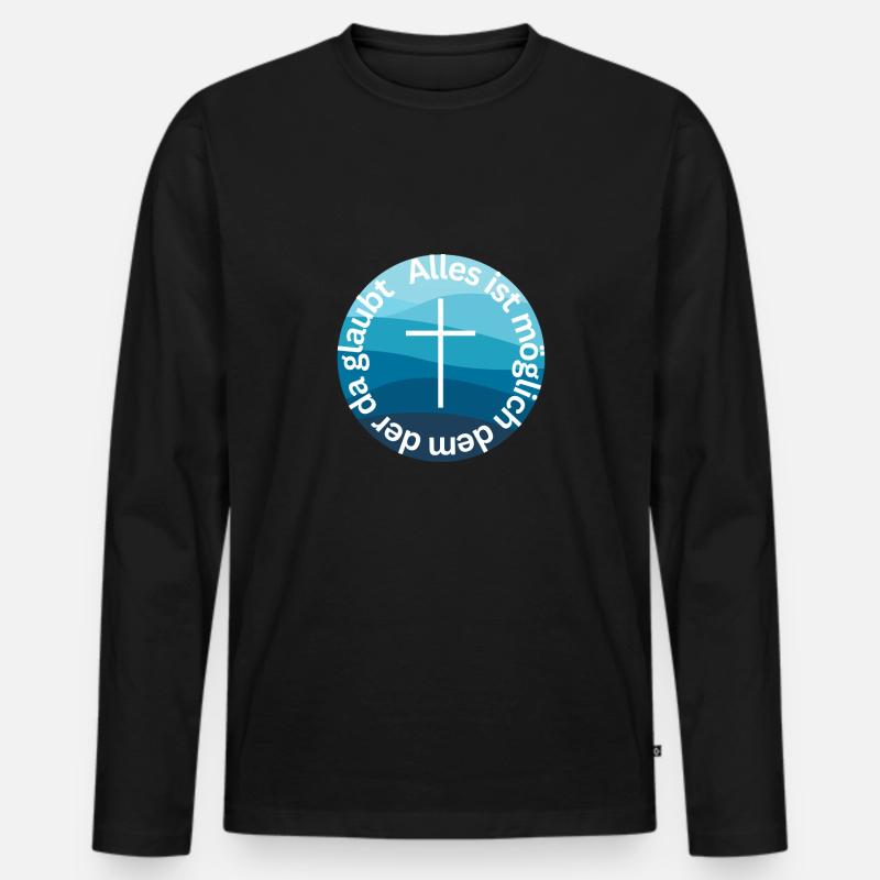 Alles ist möglich 2 - Männer Premium Bio Langarmshirt - Schwarz