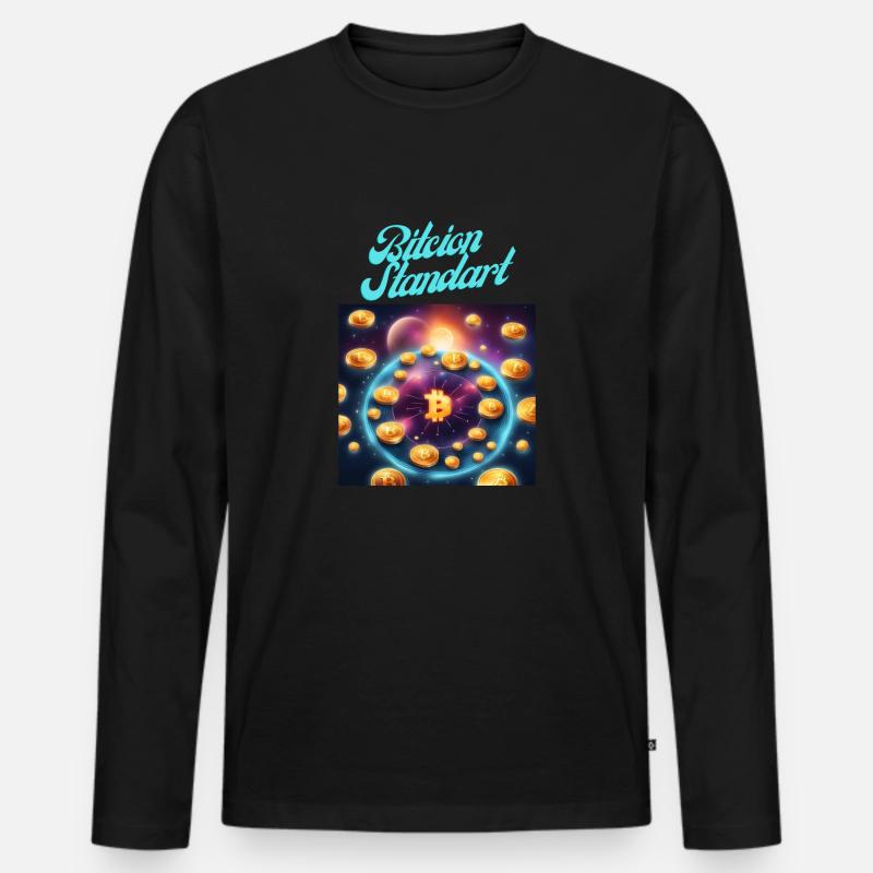Bitcoin Standard - Männer Premium Bio Langarmshirt - Schwarz