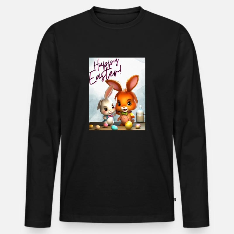 Osterwekstatt - Männer Premium Bio Langarmshirt - Schwarz