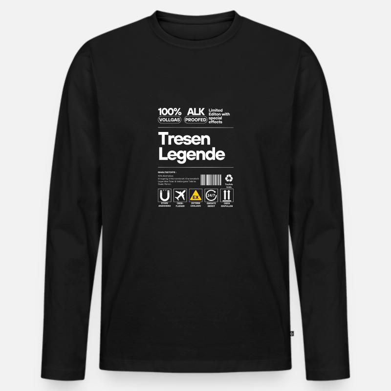 TresenLegende - Männer Premium Bio Langarmshirt - Schwarz