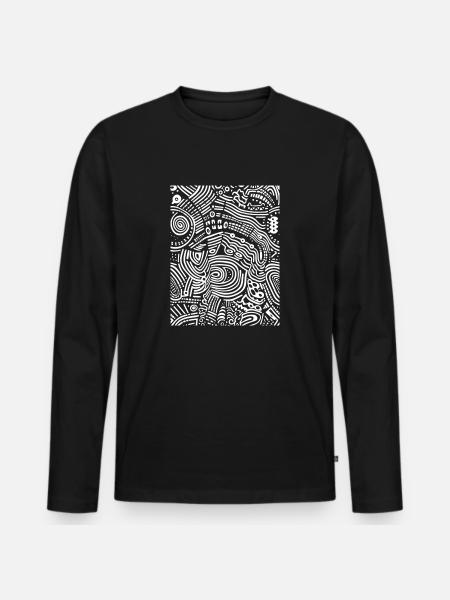Graphic - Men's Premium Organic Long Sleeve Shirt - black
