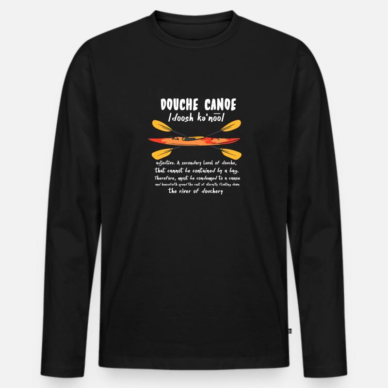 Douche Canoe Definition - Männer Premium Bio Langarmshirt - Schwarz