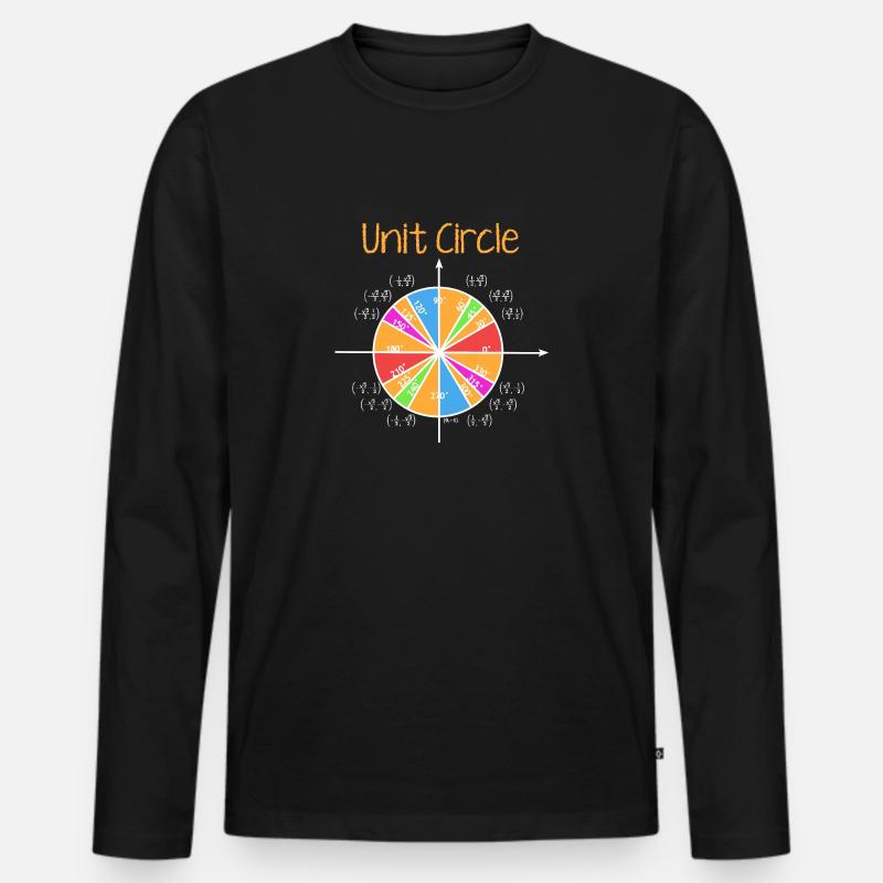 Unit Circle - Männer Premium Bio Langarmshirt - Schwarz