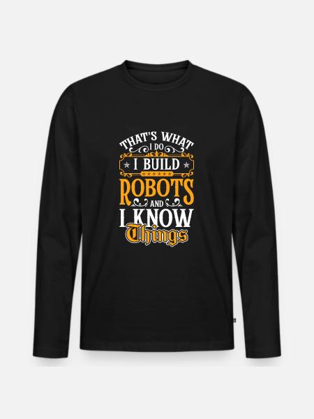 Machine Robotics Robotnik - Men's Premium Organic Long Sleeve Shirt - black