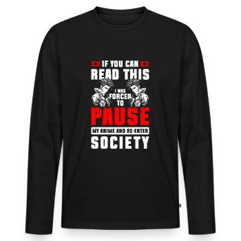 Cosplay Japanese Art Asian - Men's Premium Organic Long Sleeve Shirt - black - Front - Nico (187cm)