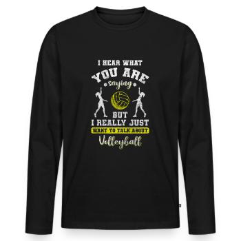 Volleyball Team Player Team Match - Men's Premium Organic Long Sleeve Shirt - black - Front - Nico (187cm)