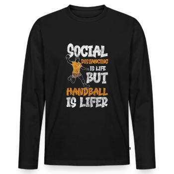 Sport SIeger Wettkampf Torwart - Männer Premium Bio Langarmshirt - Schwarz - Vorne - Nico (187cm)
