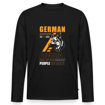 Chien Schutzhund Pedigree Chien d’assistance - T-shirt manches longues Premium bio Homme - noir - Devant - Nico (187cm)