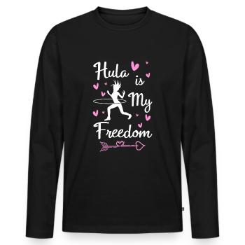 Hooping Fitness Motivation - Men's Premium Organic Long Sleeve Shirt - black - Front - Nico (187cm)