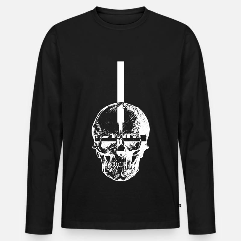 Luzifer - Männer Premium Bio Langarmshirt - Schwarz