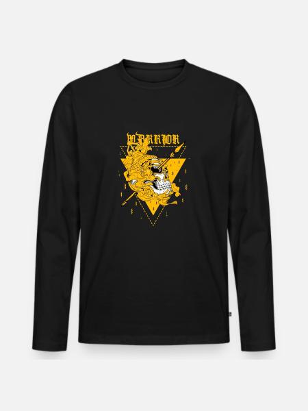 Le guerrier - T-shirt manches longues Premium bio Homme - noir