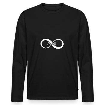 Infinity - Men's Premium Organic Long Sleeve Shirt - black - Front - Nico (187cm)