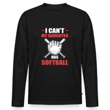 Softball Softball Players - Men's Premium Organic Long Sleeve Shirt - black - Front - Nico (187cm)