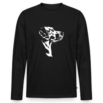 Dalmatien Silhouette Chien Chien Wilsigns - T-shirt manches longues Premium bio Homme - noir - Devant - Nico (187cm)