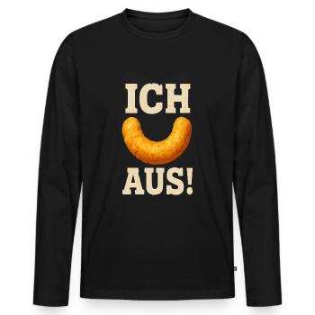 Lustiger Spruch Humor Ich Flip Aus Geschenkidee - Männer Premium Bio Langarmshirt - Schwarz - Vorne - Nico (187cm)