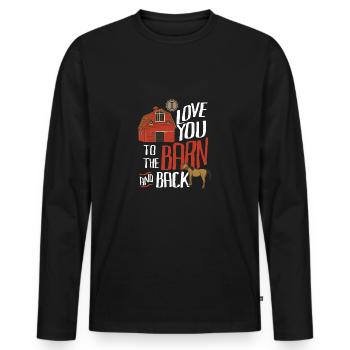 J'aime te sortir - T-shirt manches longues Premium bio Homme - noir - Devant - Nico (187cm)