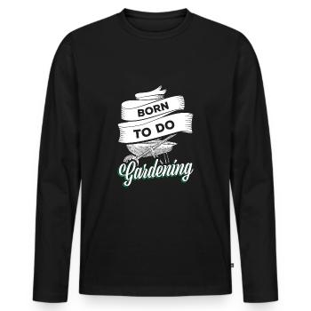 Horticulture gardening - Men's Premium Organic Long Sleeve Shirt - black - Front - Nico (187cm)