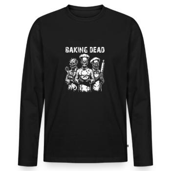 Baking Dead - backende Zombies - Männer Premium Bio Langarmshirt - Schwarz - Vorne - Nico (187cm)