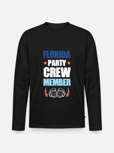 Florida Party Crew - Men's Premium Organic Long Sleeve Shirt - black