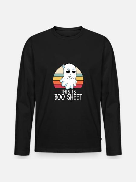 This Is Boo Sheet - Men's Premium Organic Long Sleeve Shirt - black
