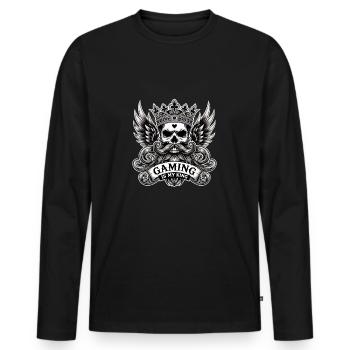 Jeux, Gamer, Jeux vidéo, Console - T-shirt manches longues Premium bio Homme - noir - Devant - Nico (187cm)