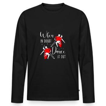 Danseuse de salsa Danseuse - T-shirt manches longues Premium bio Homme - noir - Devant - Nico (187cm)