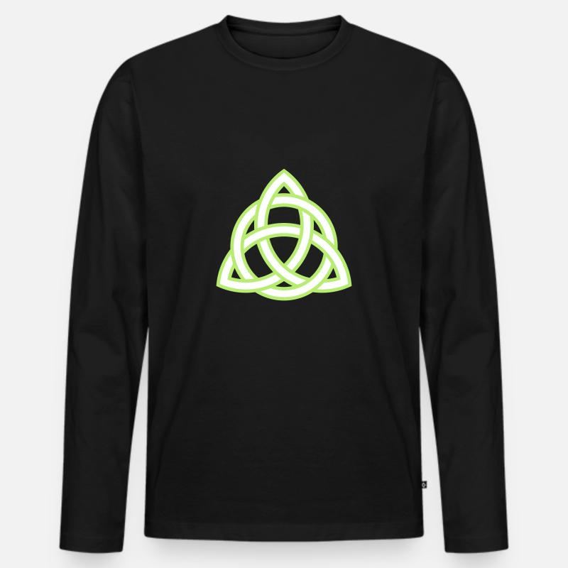 Triskolion Triskele - Männer Premium Bio Langarmshirt - Schwarz