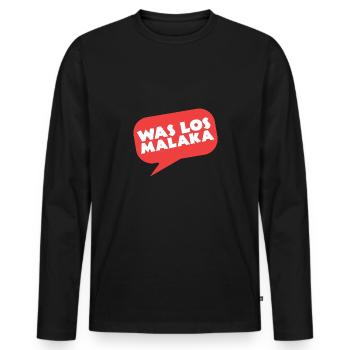 What Los Malaka Greek Greek Greek - Men's Premium Organic Long Sleeve Shirt - black - Front - Nico (187cm)