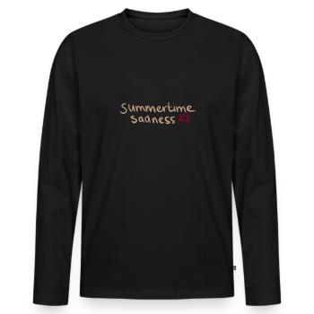 tristesse estivale - T-shirt manches longues Premium bio Homme - noir - Devant - Nico (187cm)