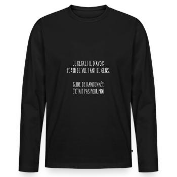 perdus tant de gens - T-shirt manches longues Premium bio Homme - noir - Devant - Nico (187cm)