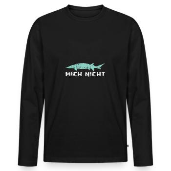 Stör mich nicht lustiger Stör Angler Spruch - Männer Premium Bio Langarmshirt - Schwarz - Vorne - Nico (187cm)