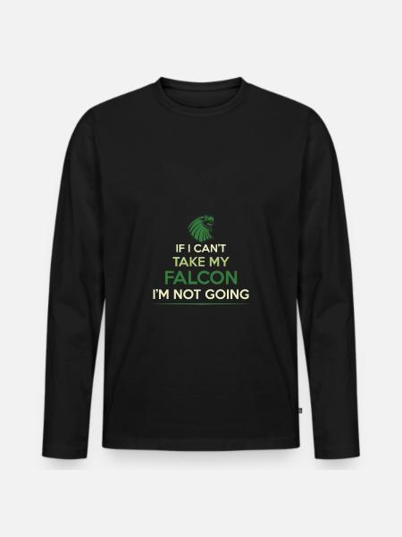 Falconry Pub Hunting - Men's Premium Organic Long Sleeve Shirt - black