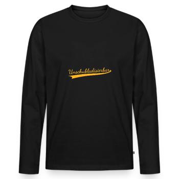 Unschubladisierbar Schublade Rebell - Männer Premium Bio Langarmshirt - Schwarz - Vorne - Nico (187cm)