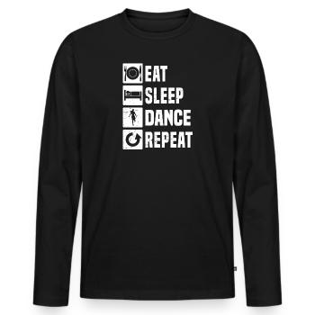 Men's Shuffledancer Shuffle Dance Dance - Men's Premium Organic Long Sleeve Shirt - black - Front - Nico (187cm)