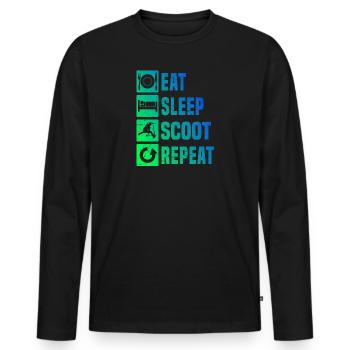 Stunt Roller Scooter Stunt Stuntscoot homme - T-shirt manches longues Premium bio Homme - noir - Devant - Nico (187cm)