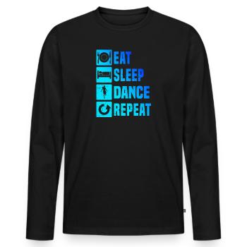 Shuffle Girl Shuffle Boy Shuffledancer - Men's Premium Organic Long Sleeve Shirt - black - Front - Nico (187cm)