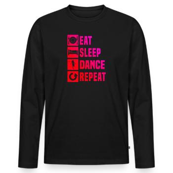 Shuffle Dance Shuffle Girl Shuffledancer pour femmes - T-shirt manches longues Premium bio Homme - noir - Devant - Nico (187cm)