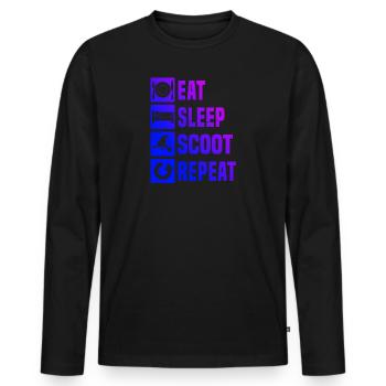 Stunt Scooter Scooter Women's Scooter Stunt - Men's Premium Organic Long Sleeve Shirt - black - Front - Nico (187cm)