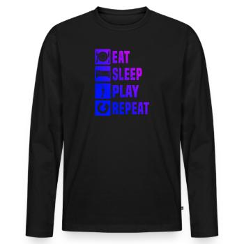 Trumpet Player Trumpet Trumpet Trumpet - Men's Premium Organic Long Sleeve Shirt - black - Front - Nico (187cm)
