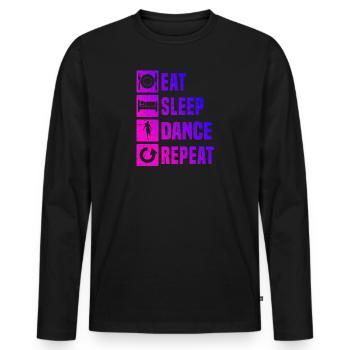 Shuffle Girl Shuffle Dance Men Shuffle Boy - Men's Premium Organic Long Sleeve Shirt - black - Front - Nico (187cm)