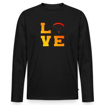 Paragliding Paragliding Paragliding Paragliding - Men's Premium Organic Long Sleeve Shirt - black - Front - Nico (187cm)